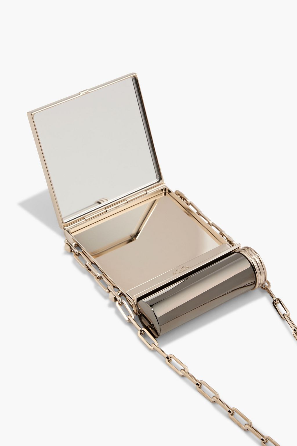 VALENTINO GARAVANI Gold-tone enamel compact mirror