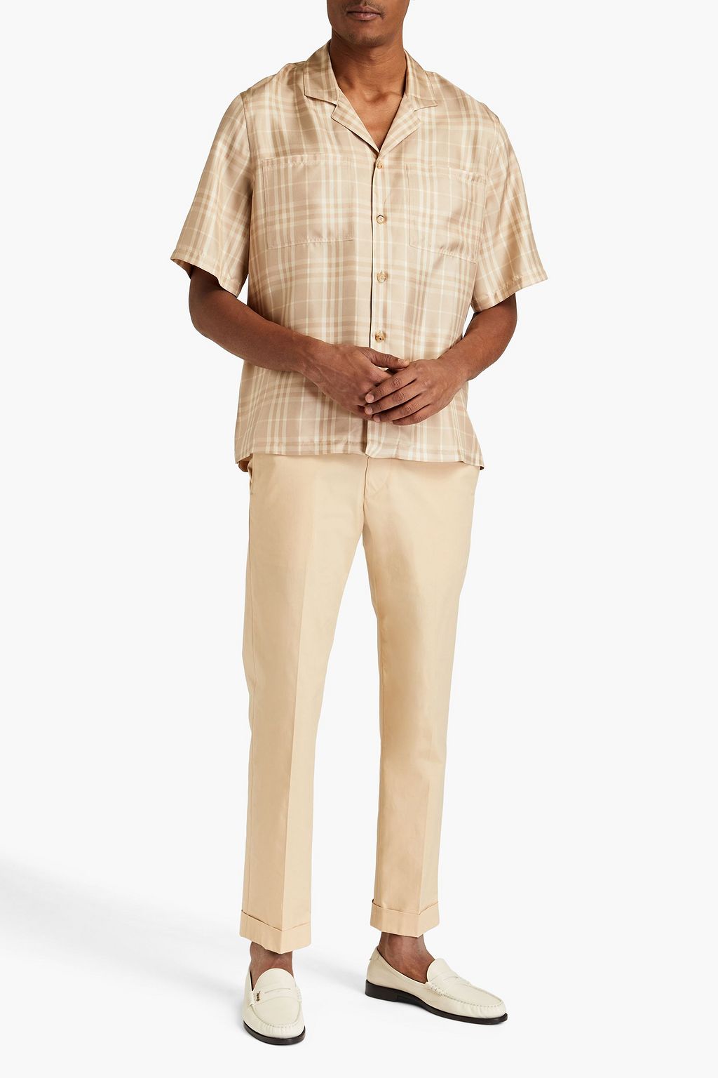 BURBERRY Kariertes Hemd aus Seiden-Twill