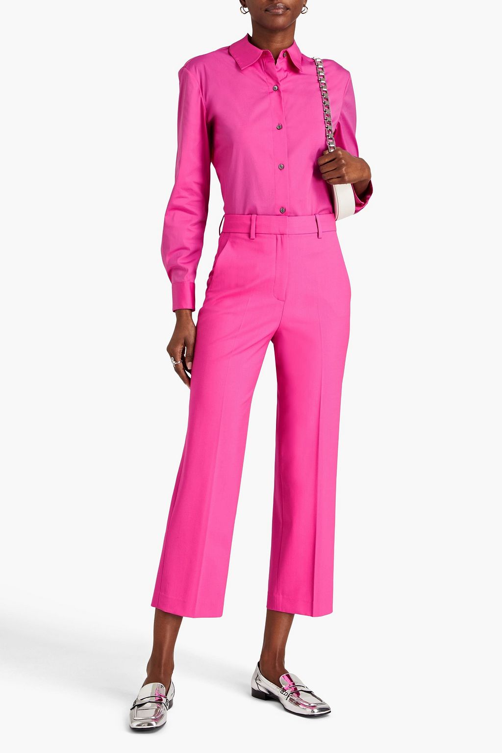 THEORY Cotton-blend poplin shirt