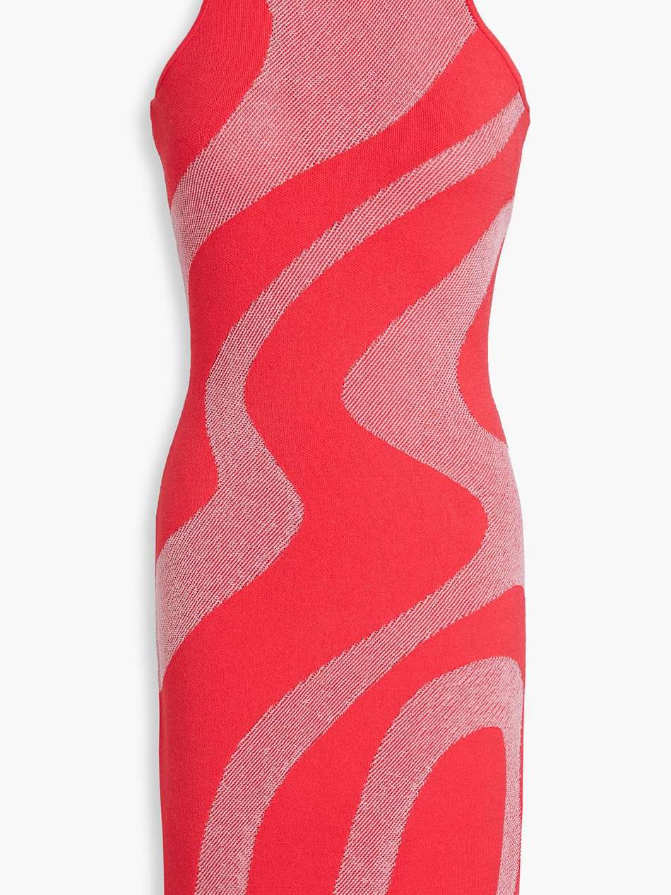 jacquard-knit mini dress