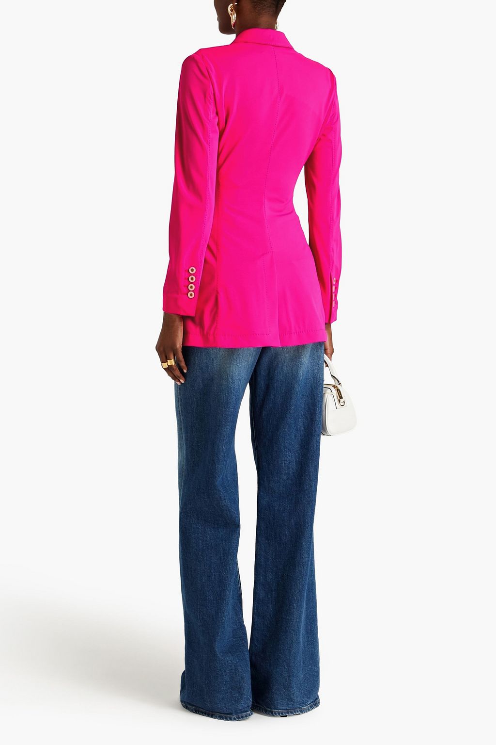 DOLCE&GABBANA Double-breasted stretch-ponte blazer