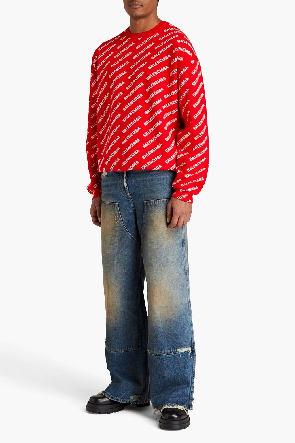 BALENCIAGA Jacquard-knit sweater