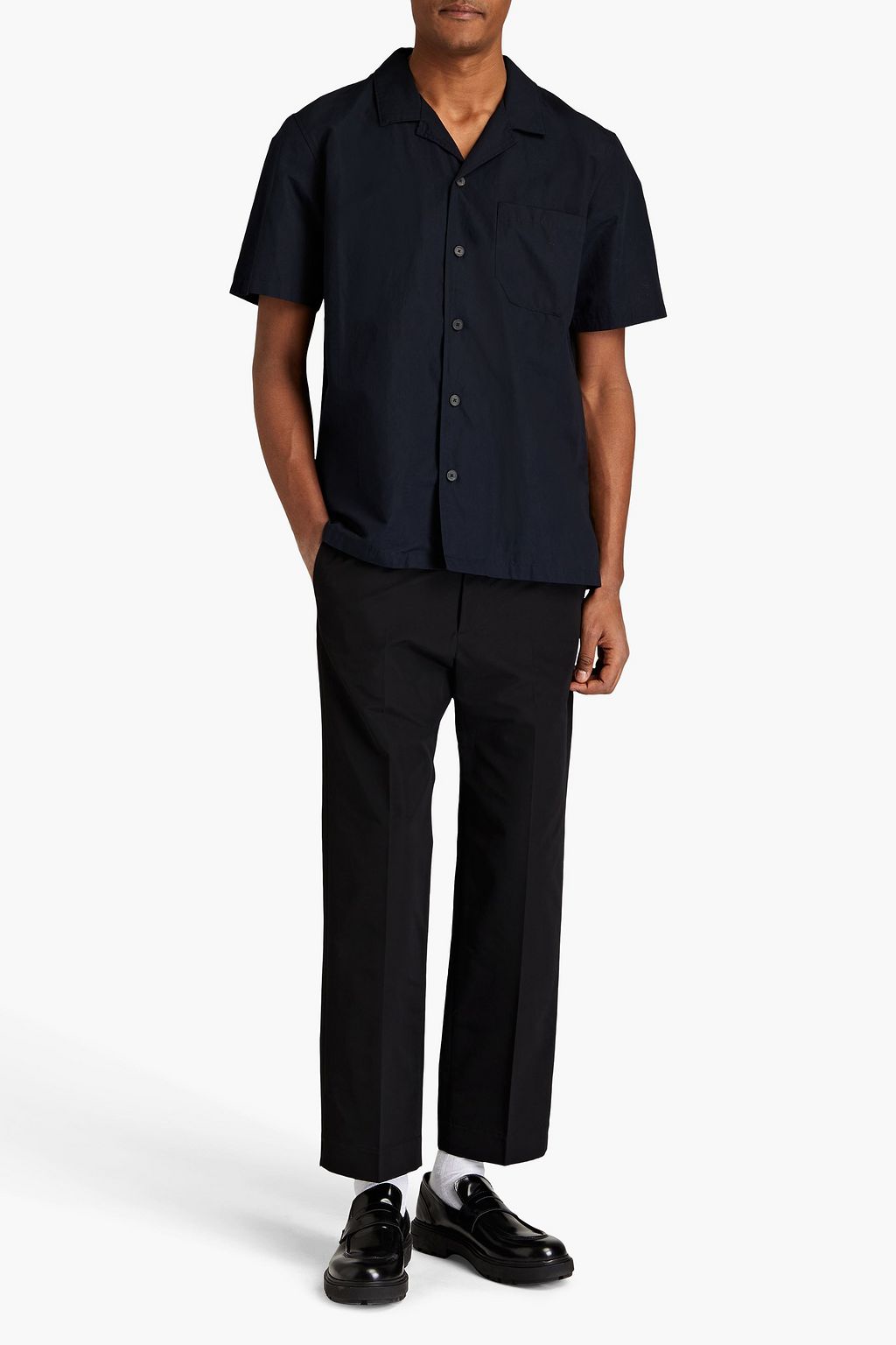FRAME Cotton and linen-blend shirt