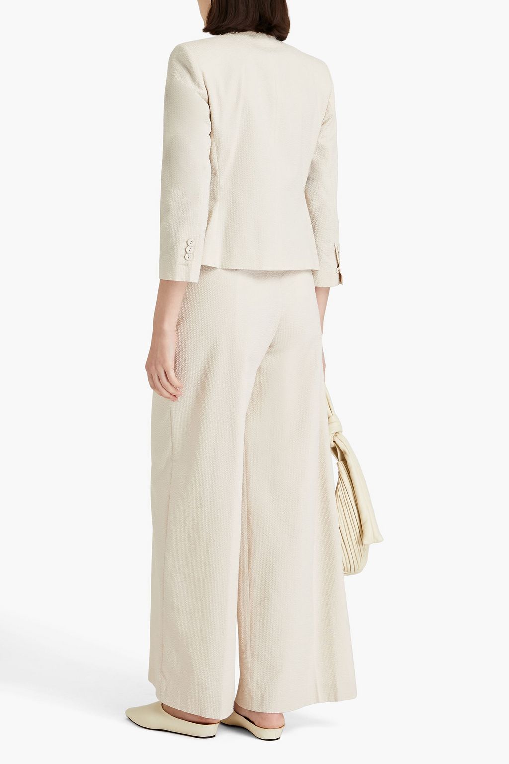 THEORY Cotton-blend seersucker blazer