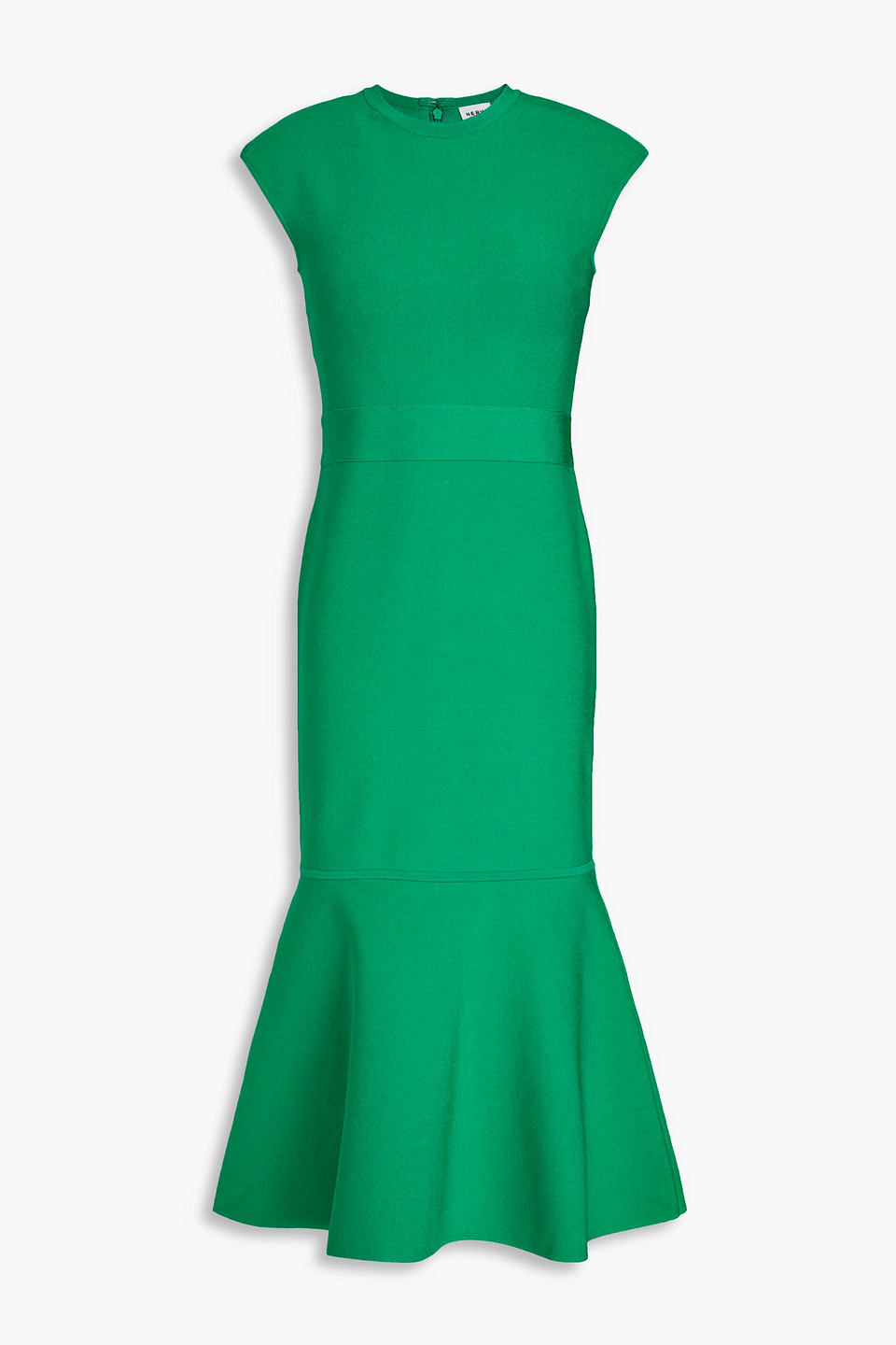 Hervé Léger Fluted stretch-knit midi dress