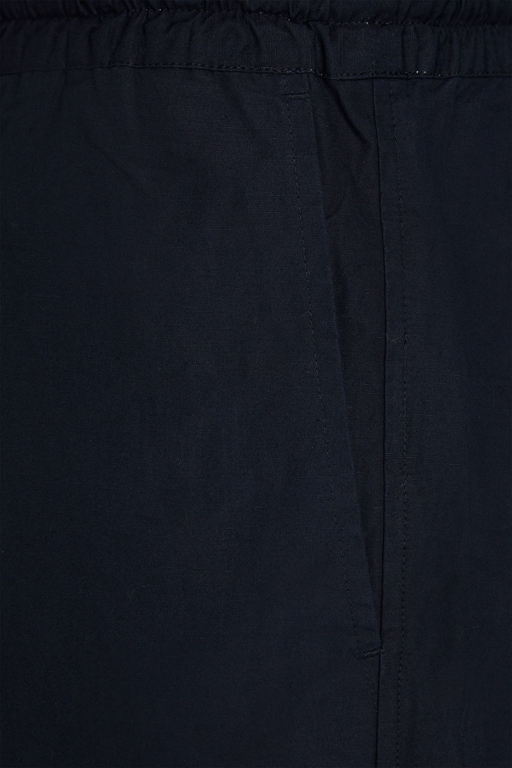 FRAME Cotton and linen-blend drawstring shorts