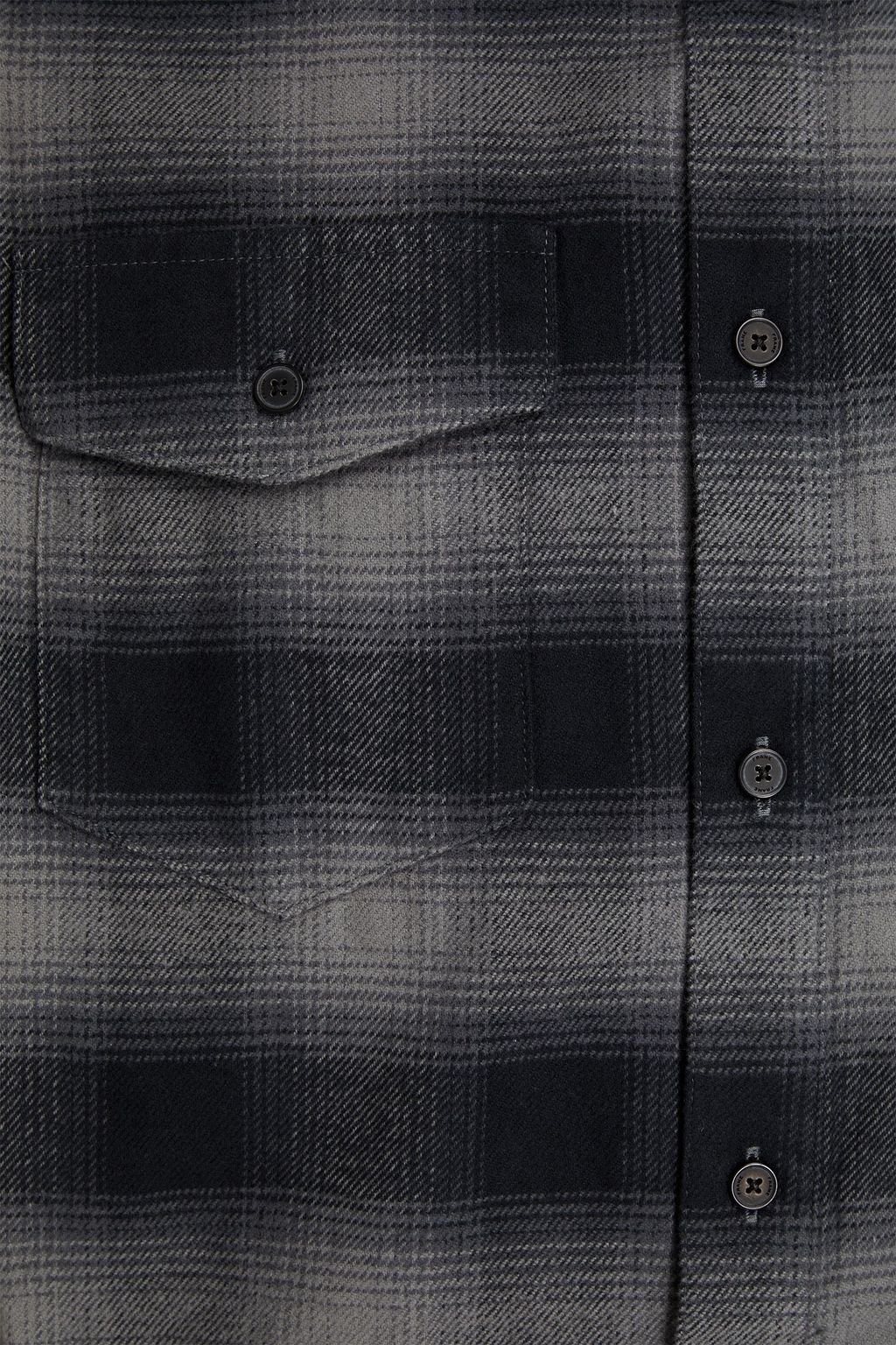 FRAME Checked cotton-flannel shirt