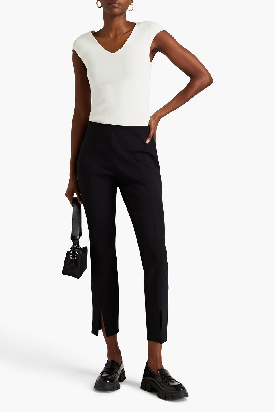 Theory Leggings Aus Stretch-jersey In Black