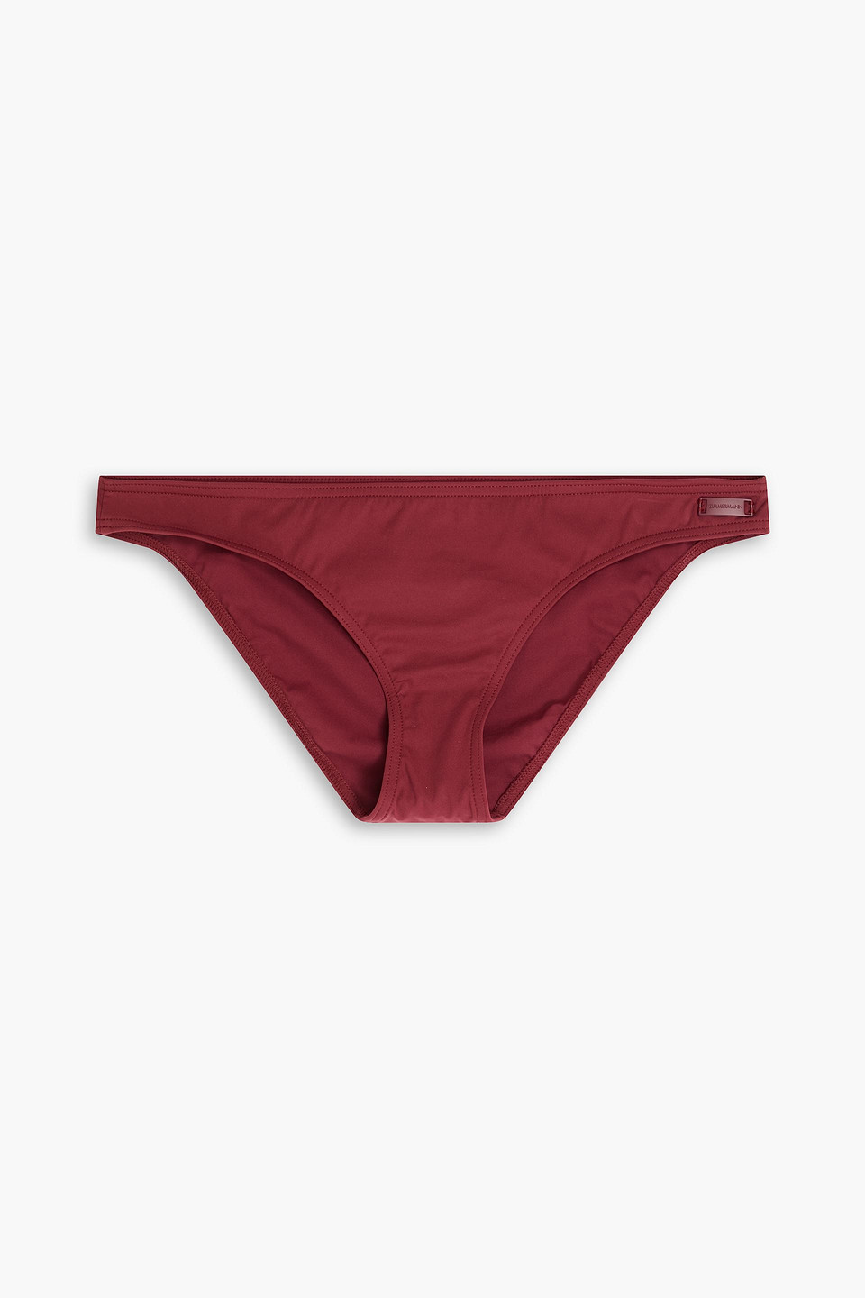 Zimmermann Low-rise Bikini Briefs In Burgundy