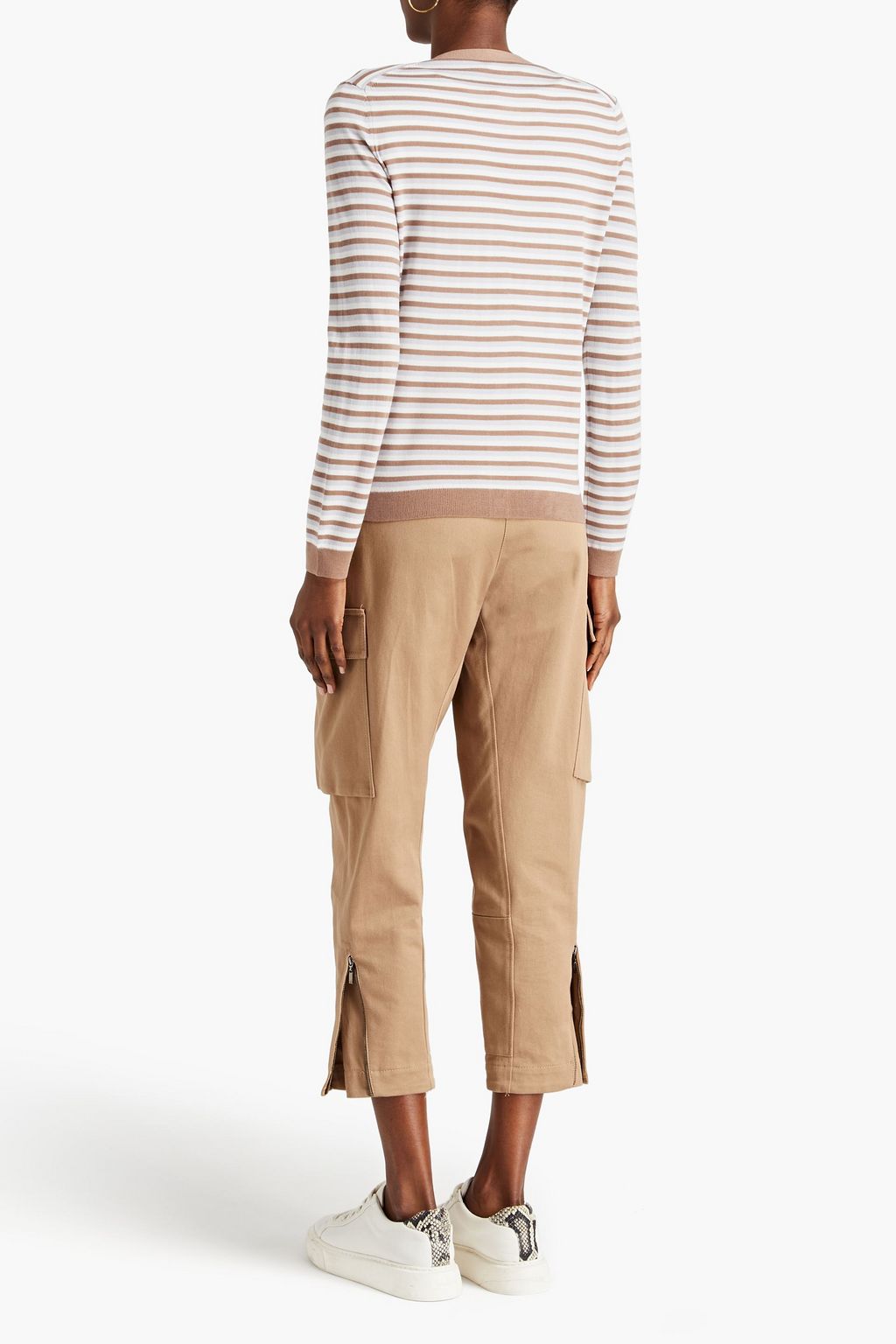 THEORY Cardigan aus einer Wollmischung mit Streifen