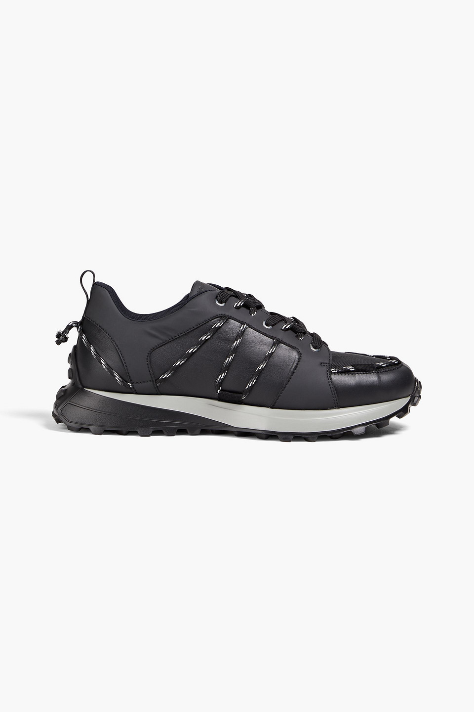 Shell and leather sneakers