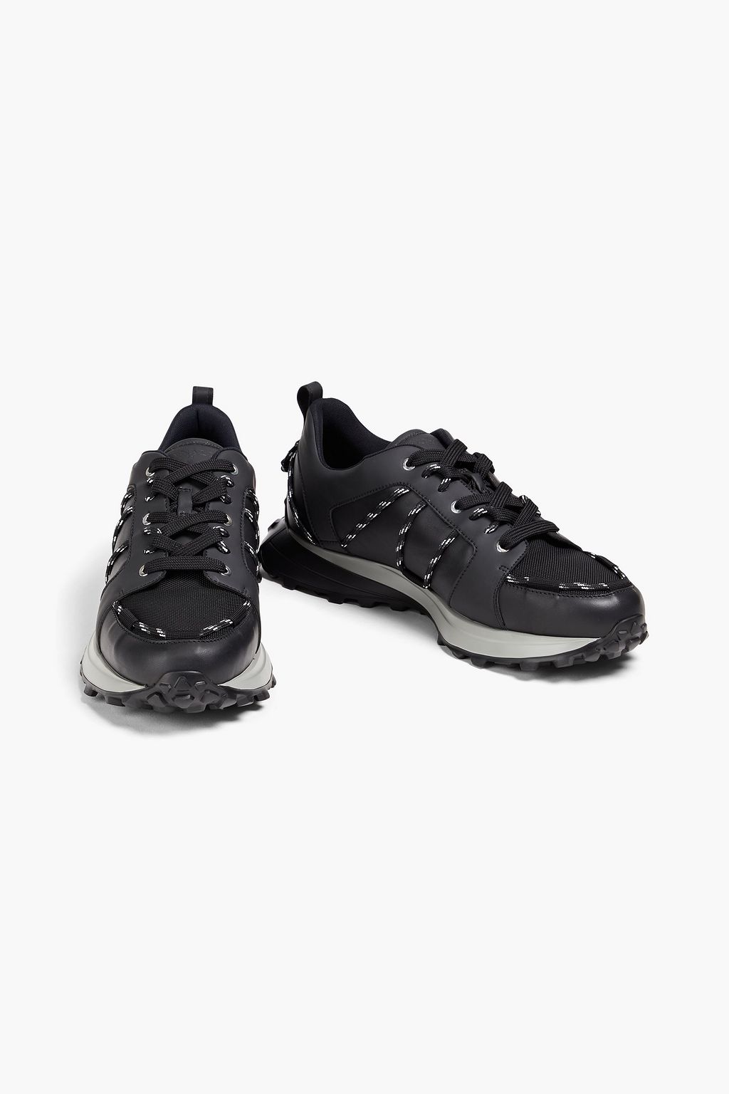 CANALI Shell and leather sneakers