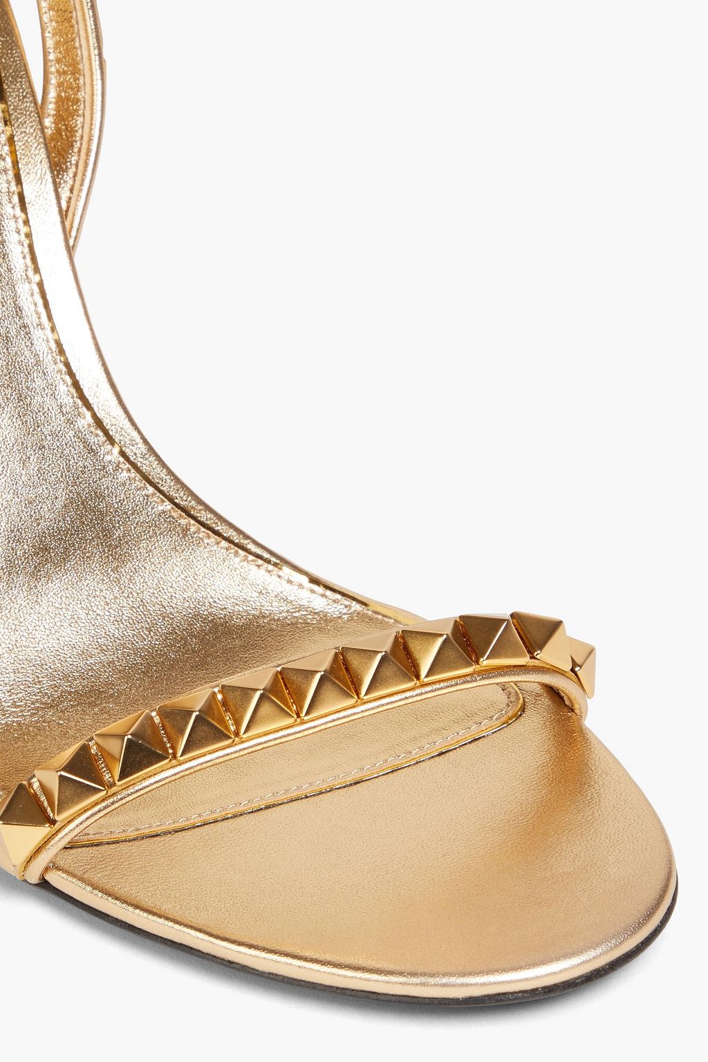VALENTINO GARAVANI Rockstud No Limit metallic leather sandals