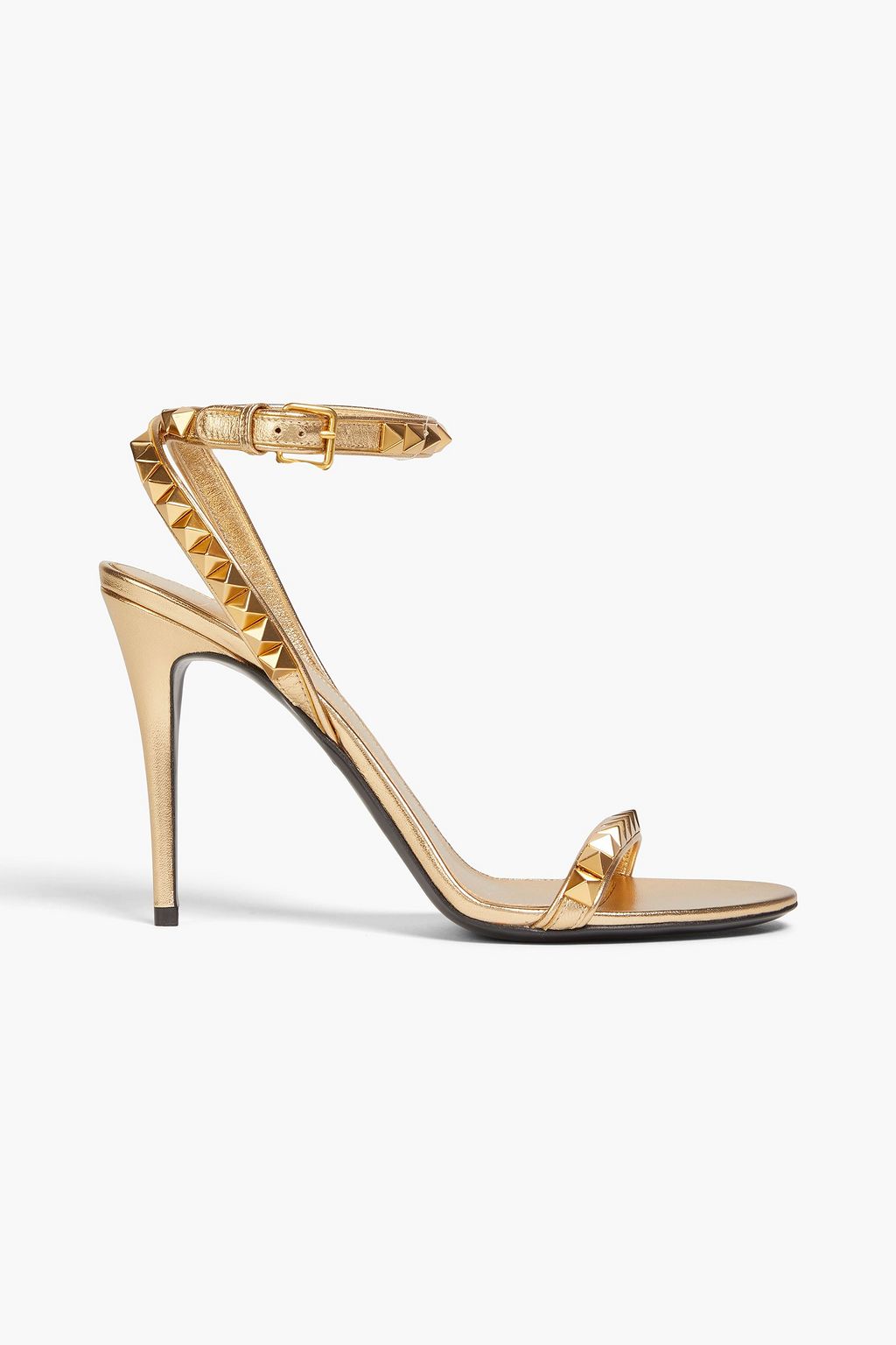 VALENTINO GARAVANI Rockstud metallic leather sandals | THE OUTNET