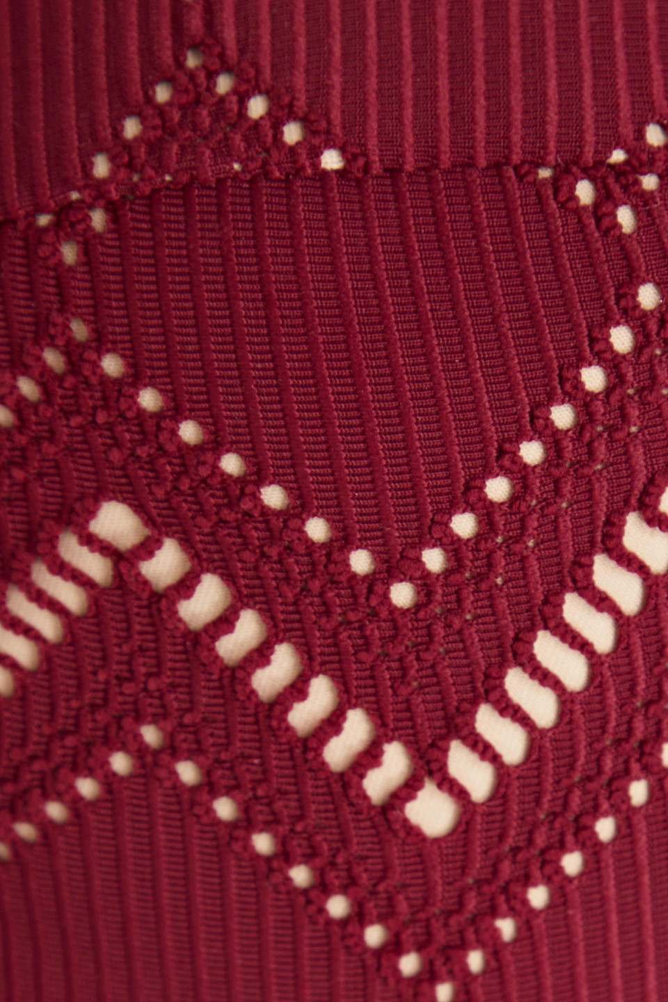 Zimmermann Pointelle-knit Bandeau Bikini Top In Burgundy