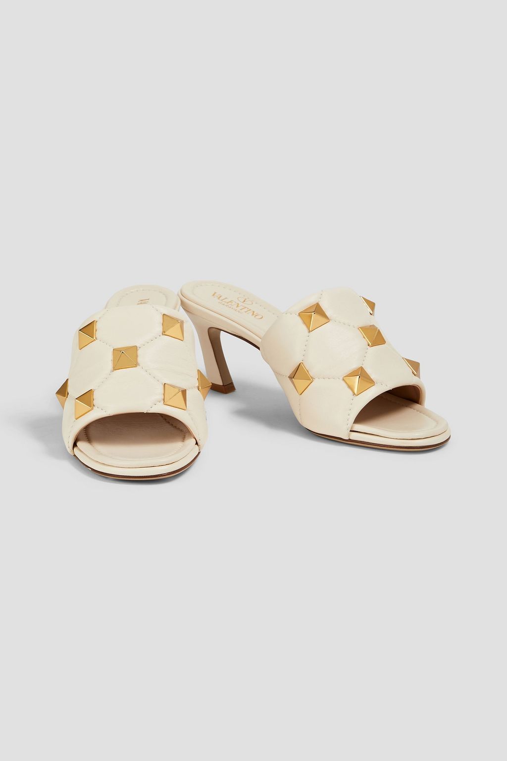 VALENTINO GARAVANI Roman Stud quilted leather mules
