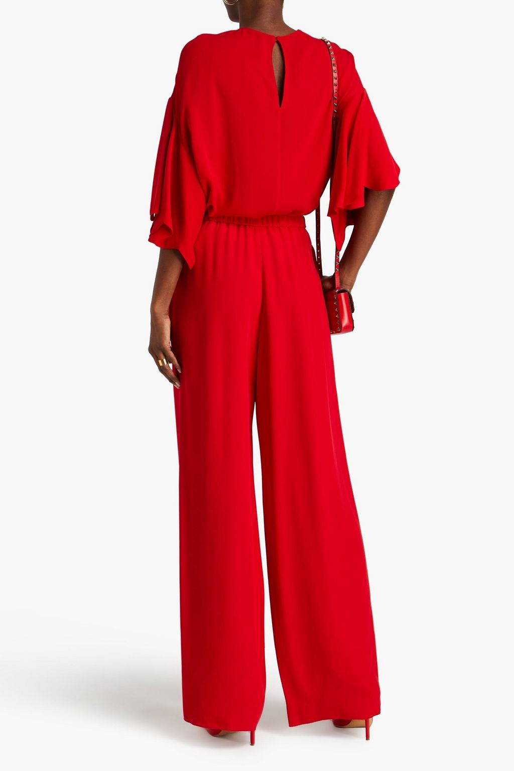 VALENTINO GARAVANI Silk-crepe wide-leg pants