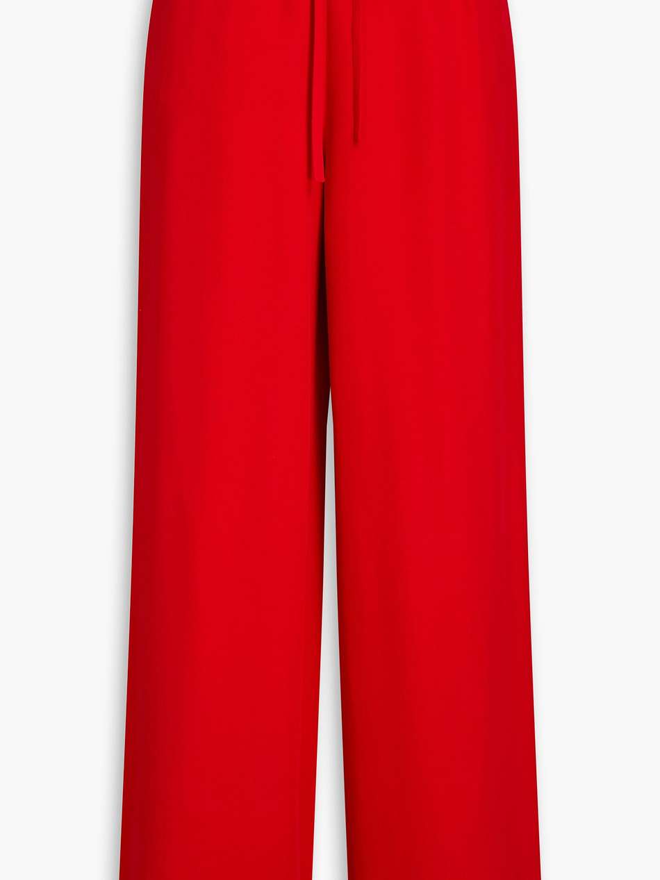 silk-crepe wide-leg pants