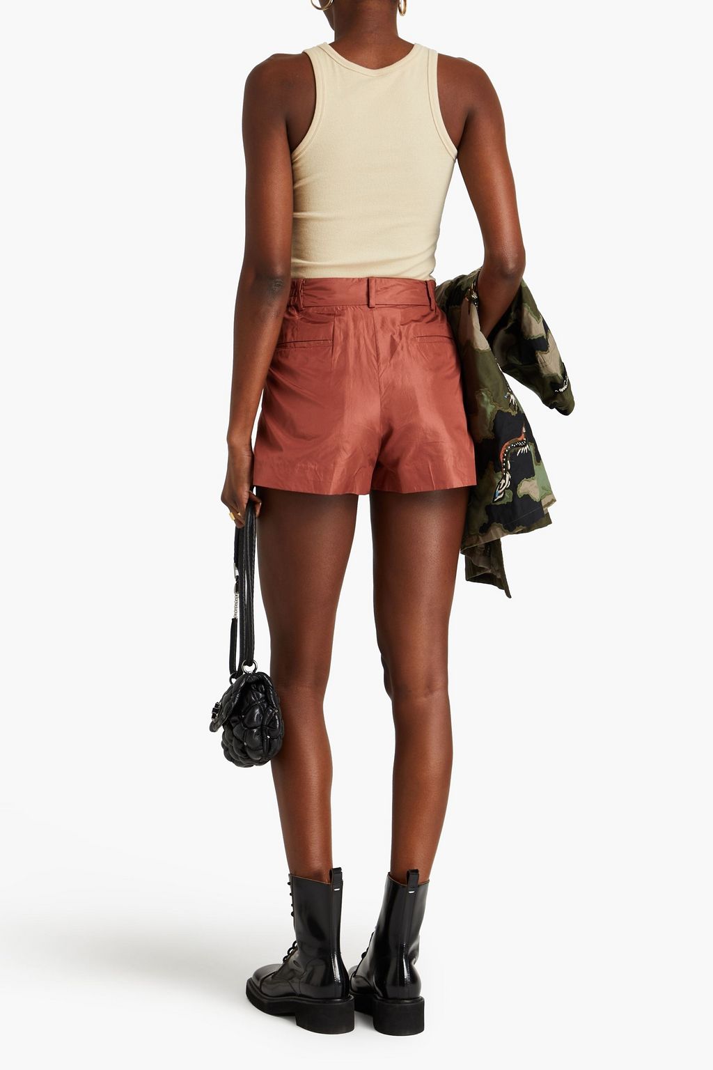 VALENTINO GARAVANI Silk-taffeta shorts | THE OUTNET