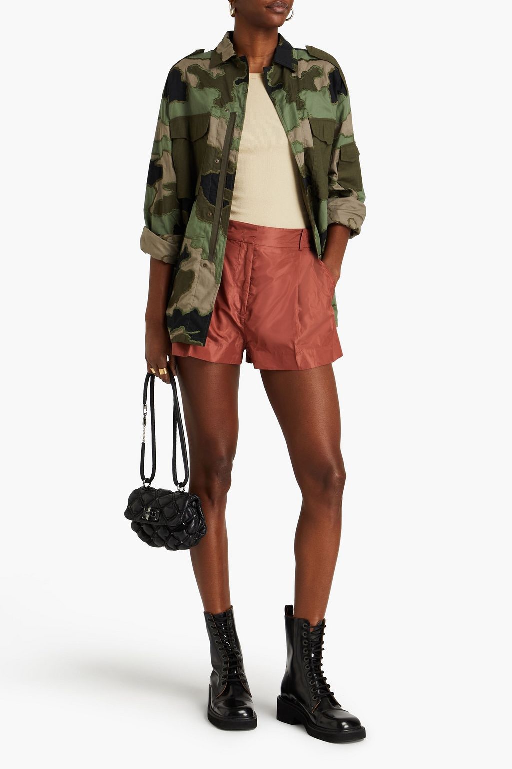 valentino ワイドショーツ　シルク VALENTINO GARAVANI Silk-taffeta shorts | THE OUTNET