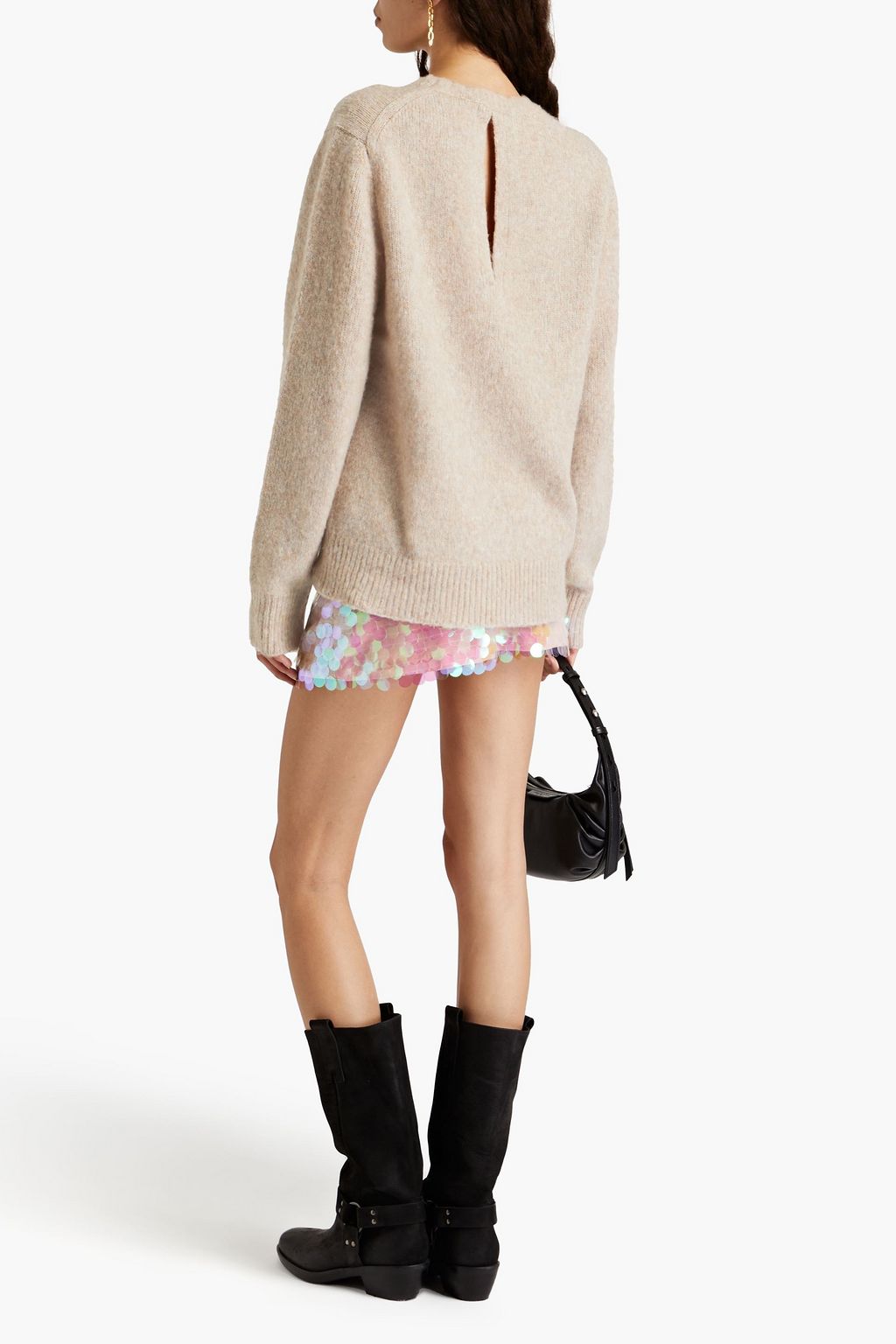 HELMUT LANG Cutout merino wool-blend sweater
