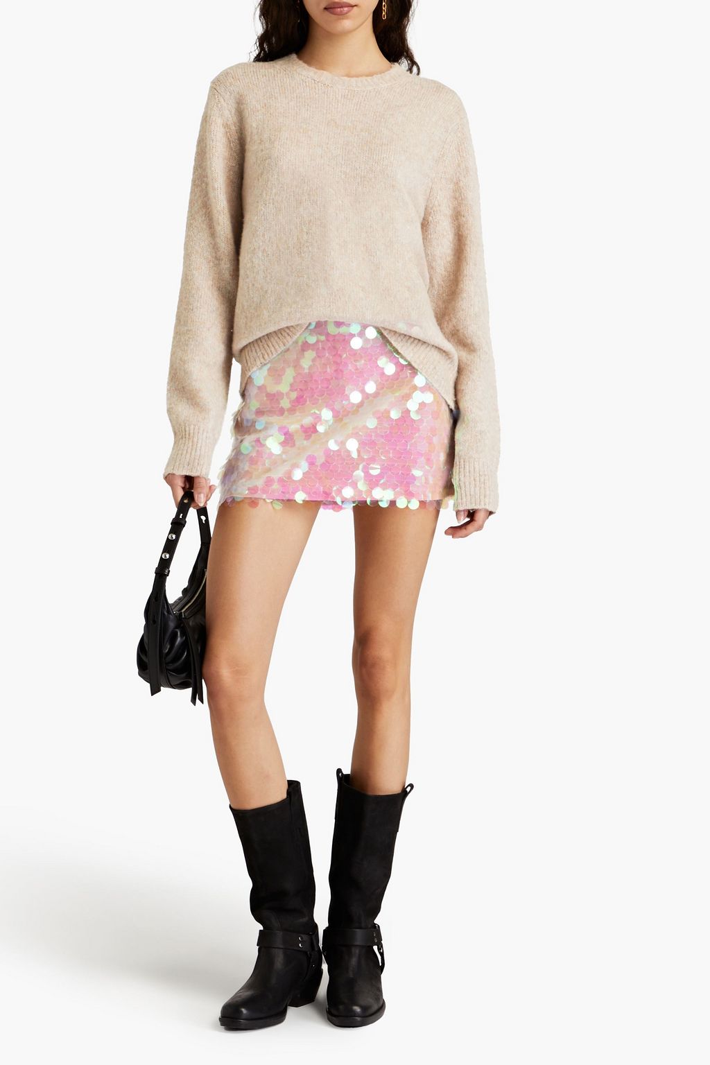 HELMUT LANG Cutout merino wool-blend sweater