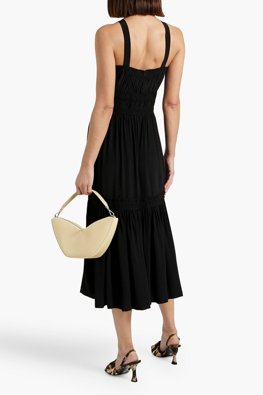 PROENZA SCHOULER Shirred crepe de chine midi dress