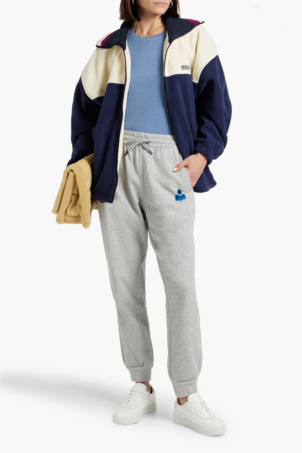MARANT ÉTOILE Malonae cotton-blend fleece track pants