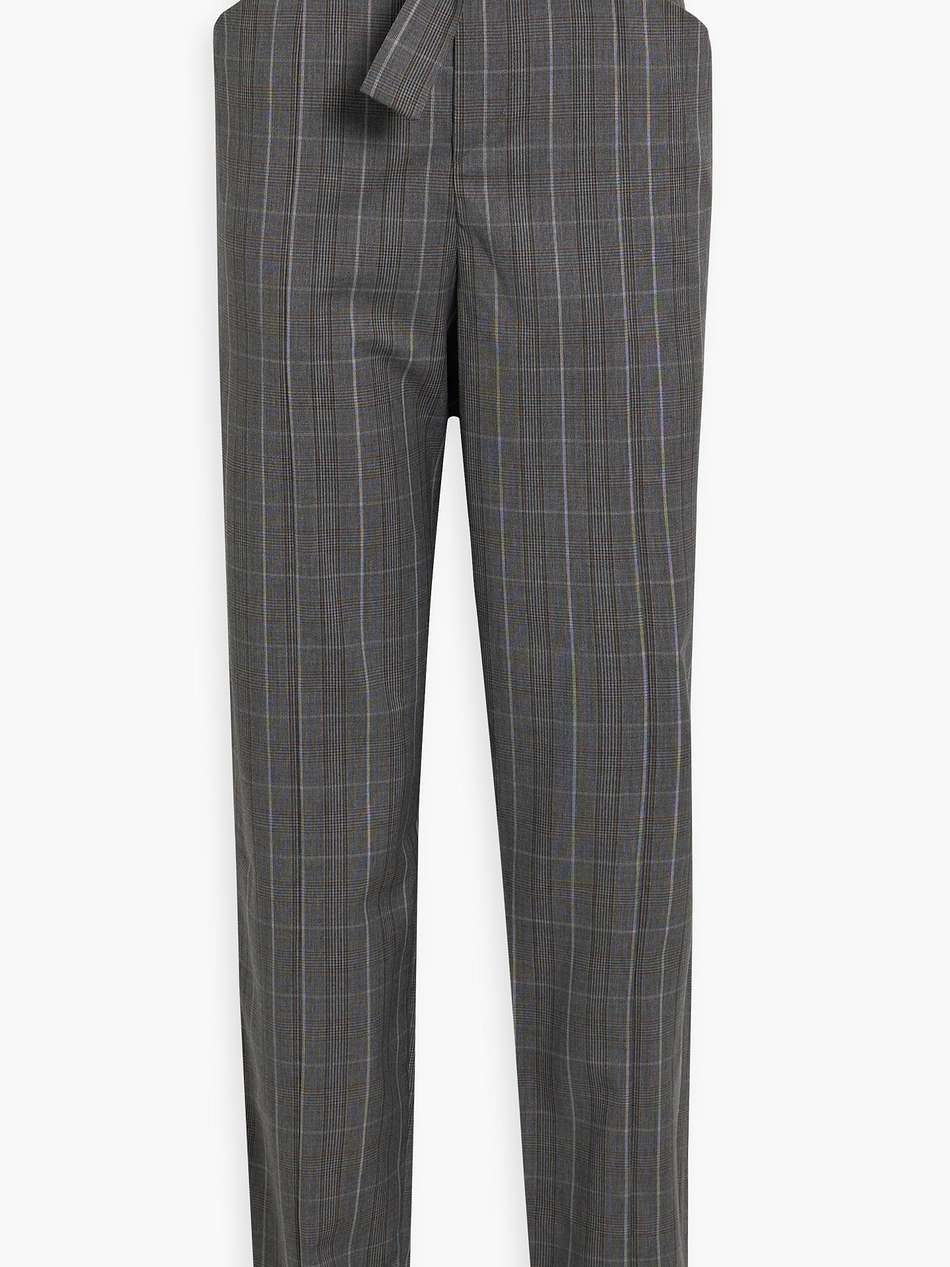 vittoria prince of wales checked wool tapered pants