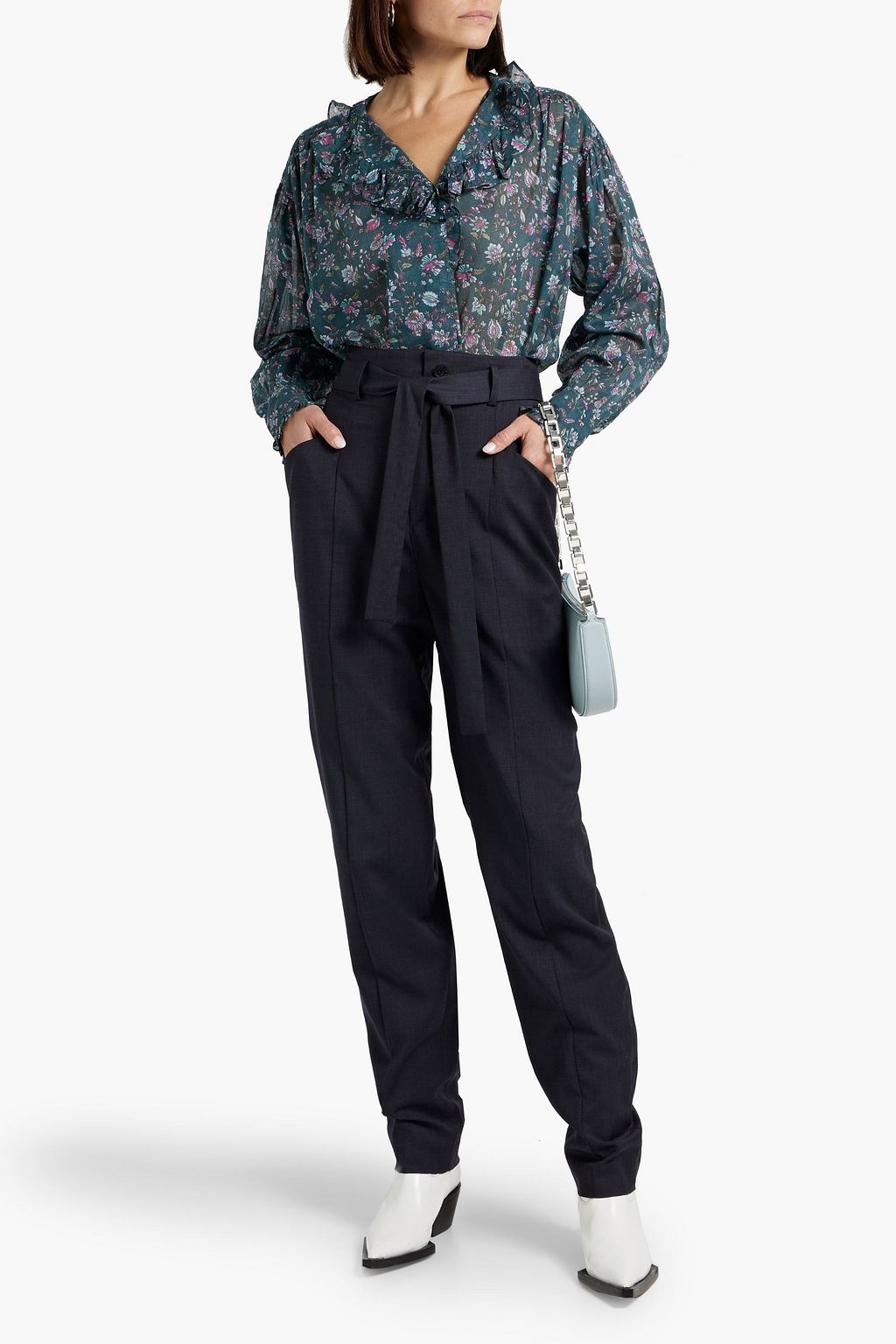 MARANT ÉTOILE Pamias floral-print cotton-voile blouse