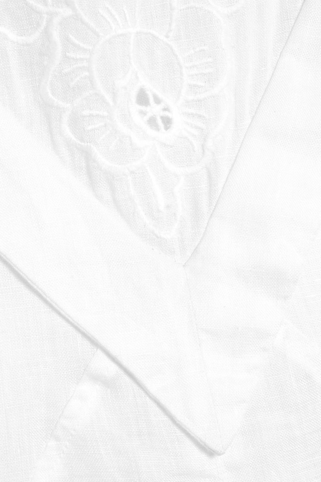 MARANT ÉTOILE Elysian guipure lace-paneled linen dress