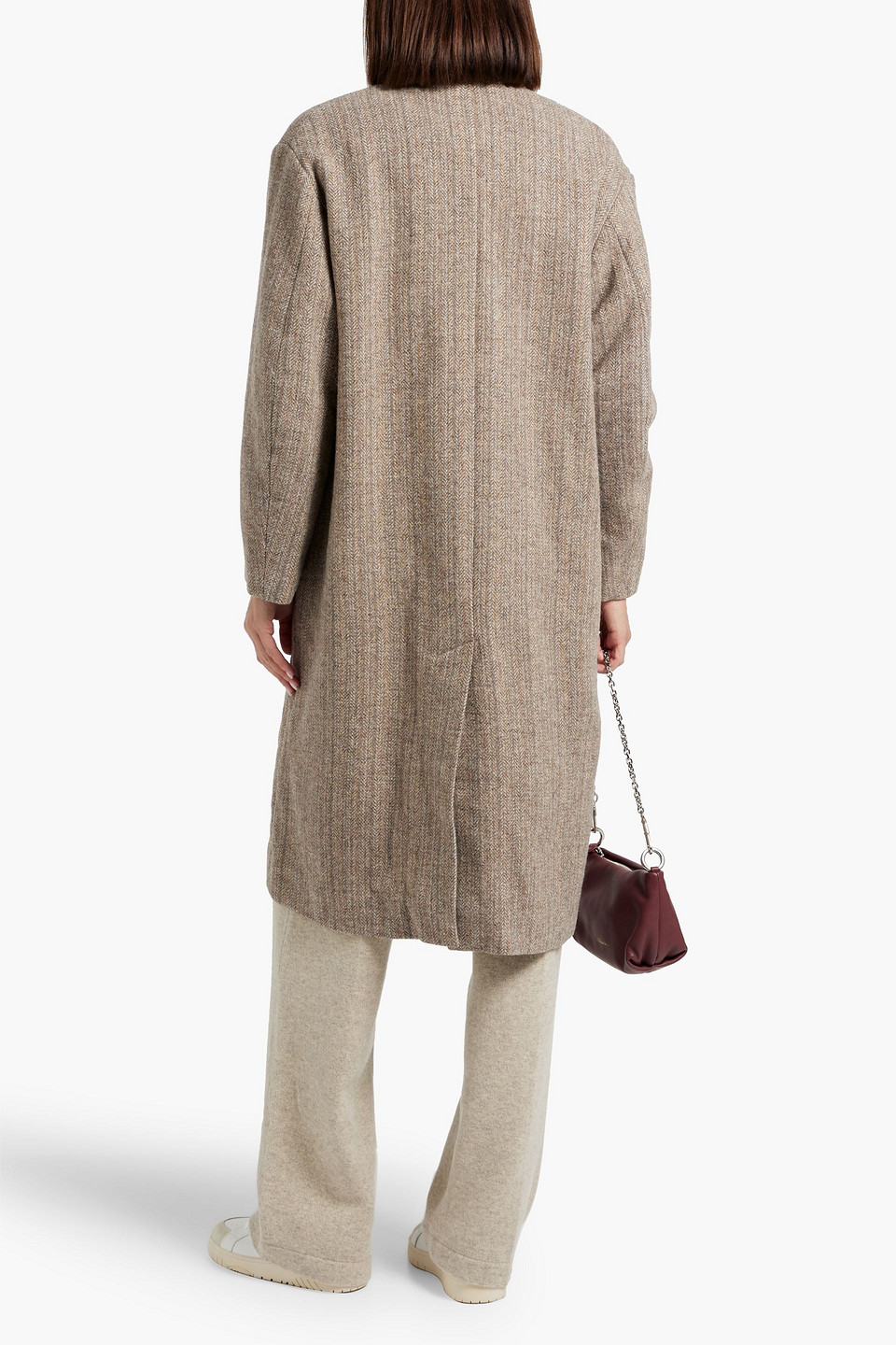 ISABEL MARANT ÉTOILE HENLO HERRINGBONE WOOL- TWEED COAT