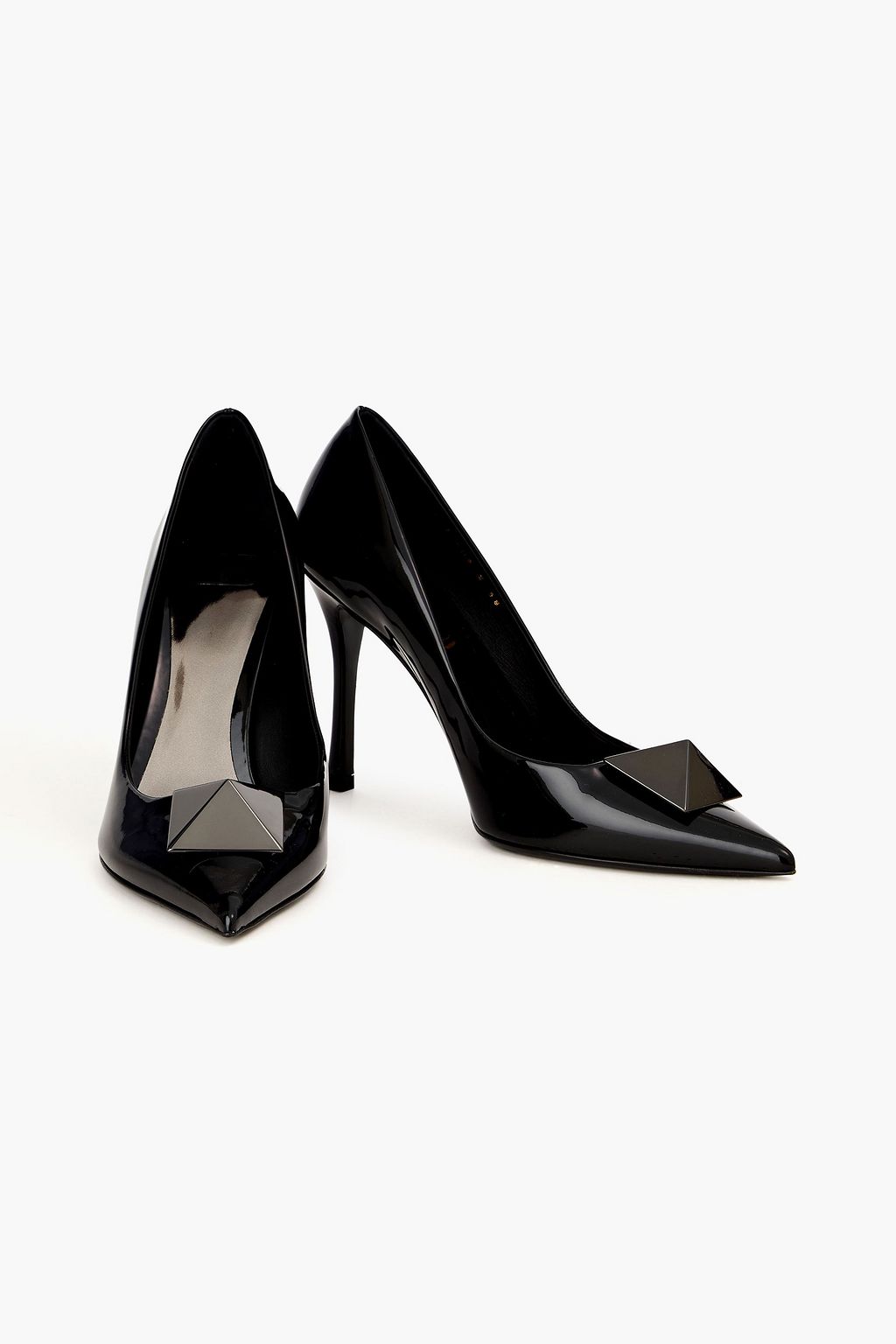 VALENTINO GARAVANIポインテッドトゥ 35 VALENTINO GARAVANI One Stud patent-leather pumps | THE OUTNET