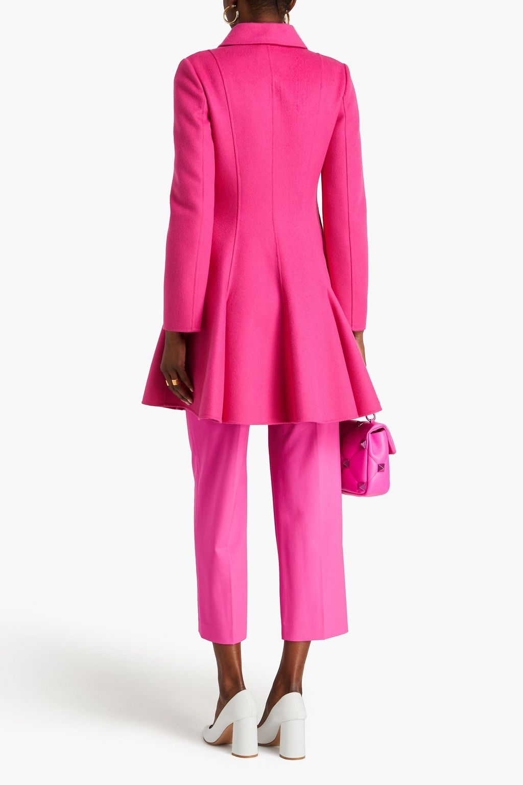 VALENTINO GARAVANI Flared wool and cashmere-blend felt coat