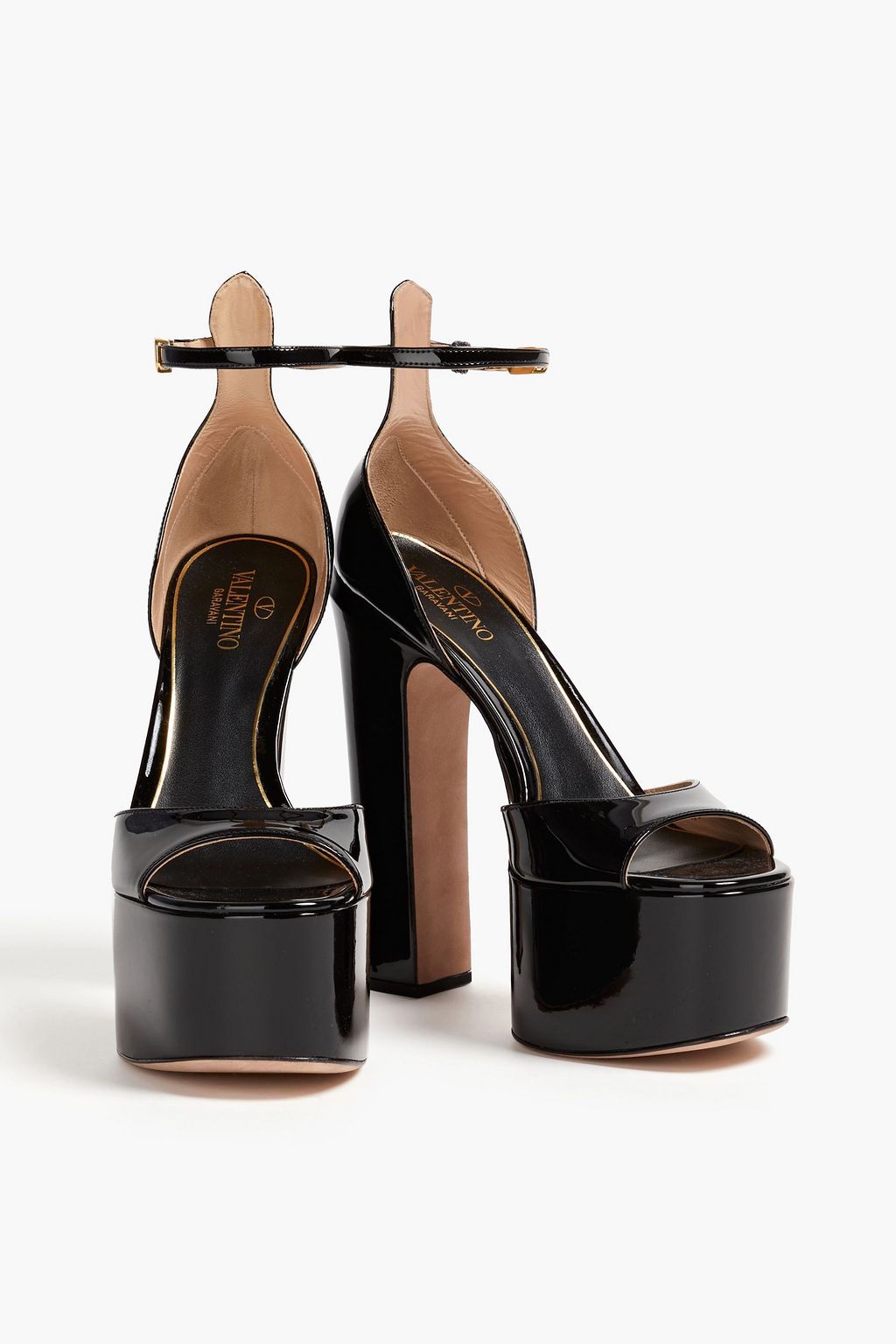 VALENTINO GARAVANI VLOGO patent-leather platform sandals
