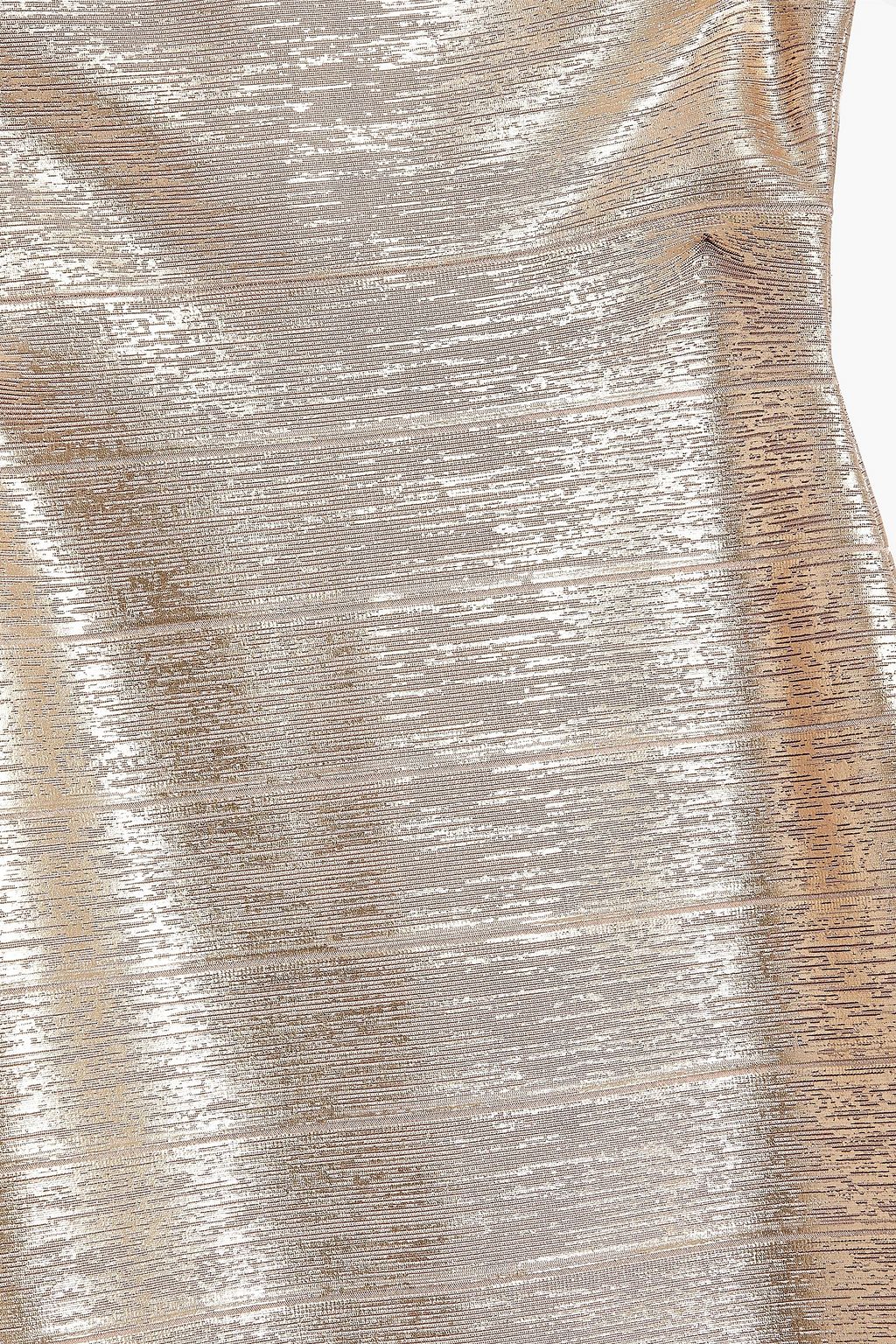 HERVÉ LÉGER Metallic bandage halterneck gown