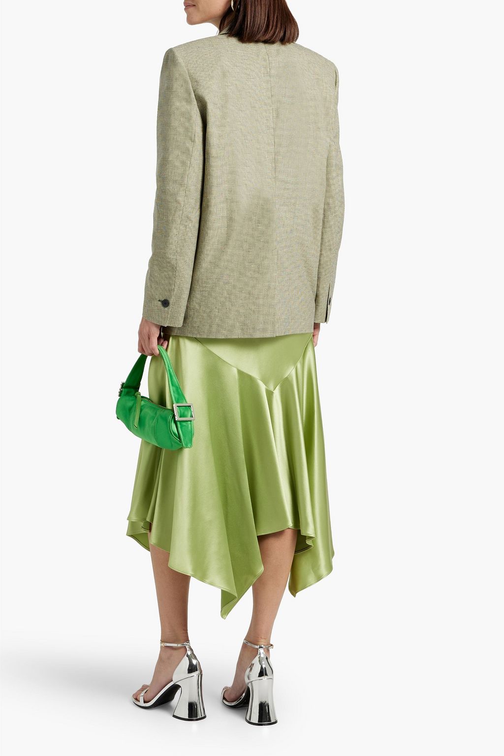 MARANT ÉTOILE Verix houndstooth cotton and linen-blend blazer