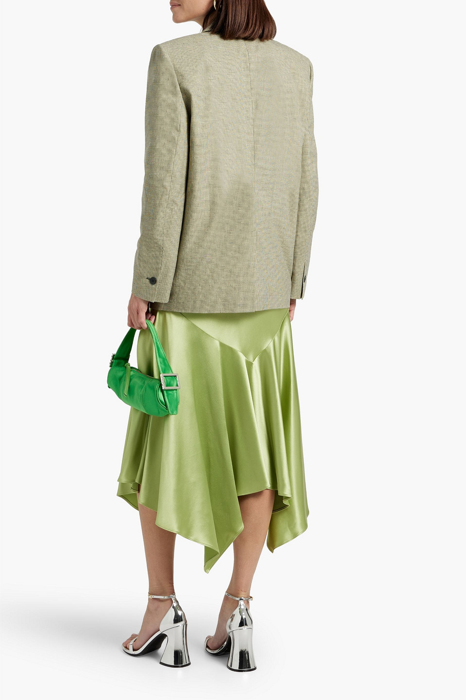 ISABEL MARANT ÉTOILE VERIX HOUNDSTOOTH COTTON AND LINEN-BLEND BLAZER 