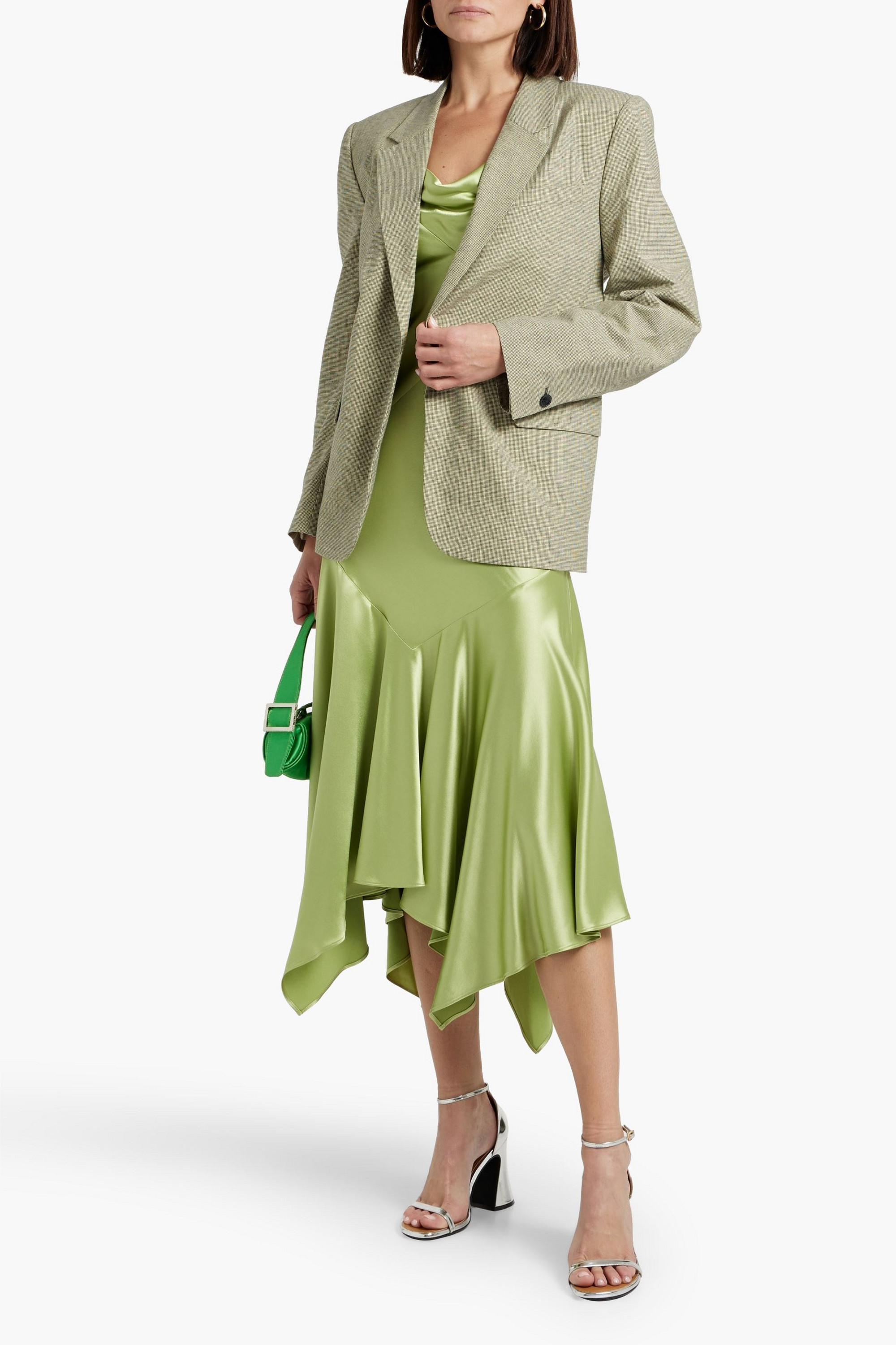 Marant Étoile Verix houndstooth cotton and linen-blend blazer