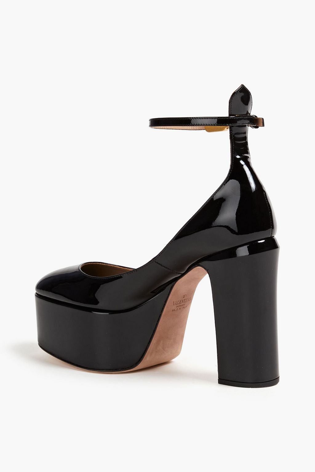 VALENTINO GARAVANI Tan-Go patent-leather platform pumps