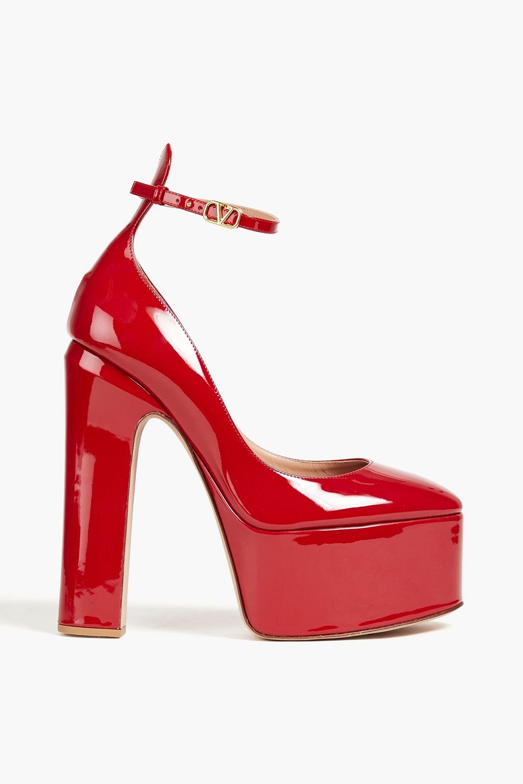 VALENTINO GARAVANI VLOGO patent leather platform pumps THE OUTNET