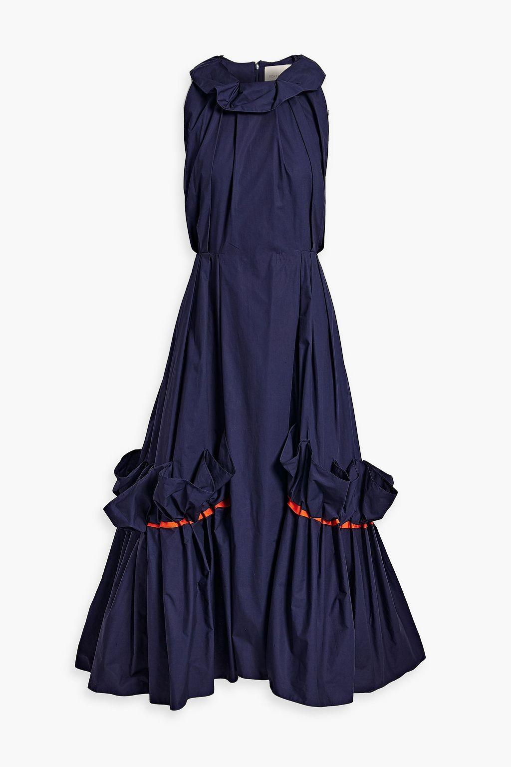 ROKSANDA Telopea ruffled pleated cotton poplin midi dress THE OUTNET