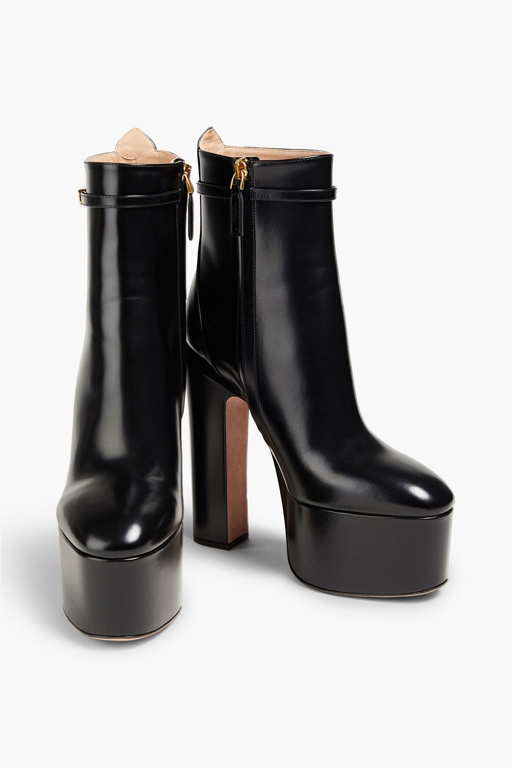 VALENTINO GARAVANI Tan-Go leather platform ankle boots
