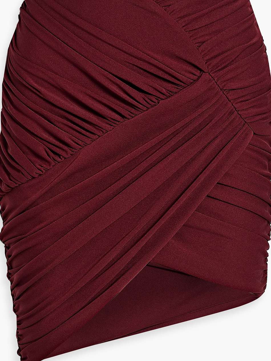 ruched stretch-jersey mini skirt