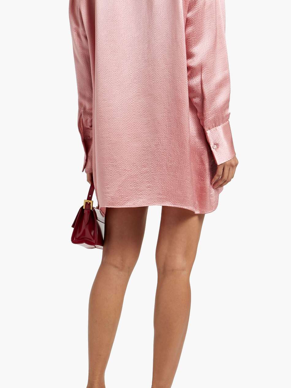 hammered-satin mini dress