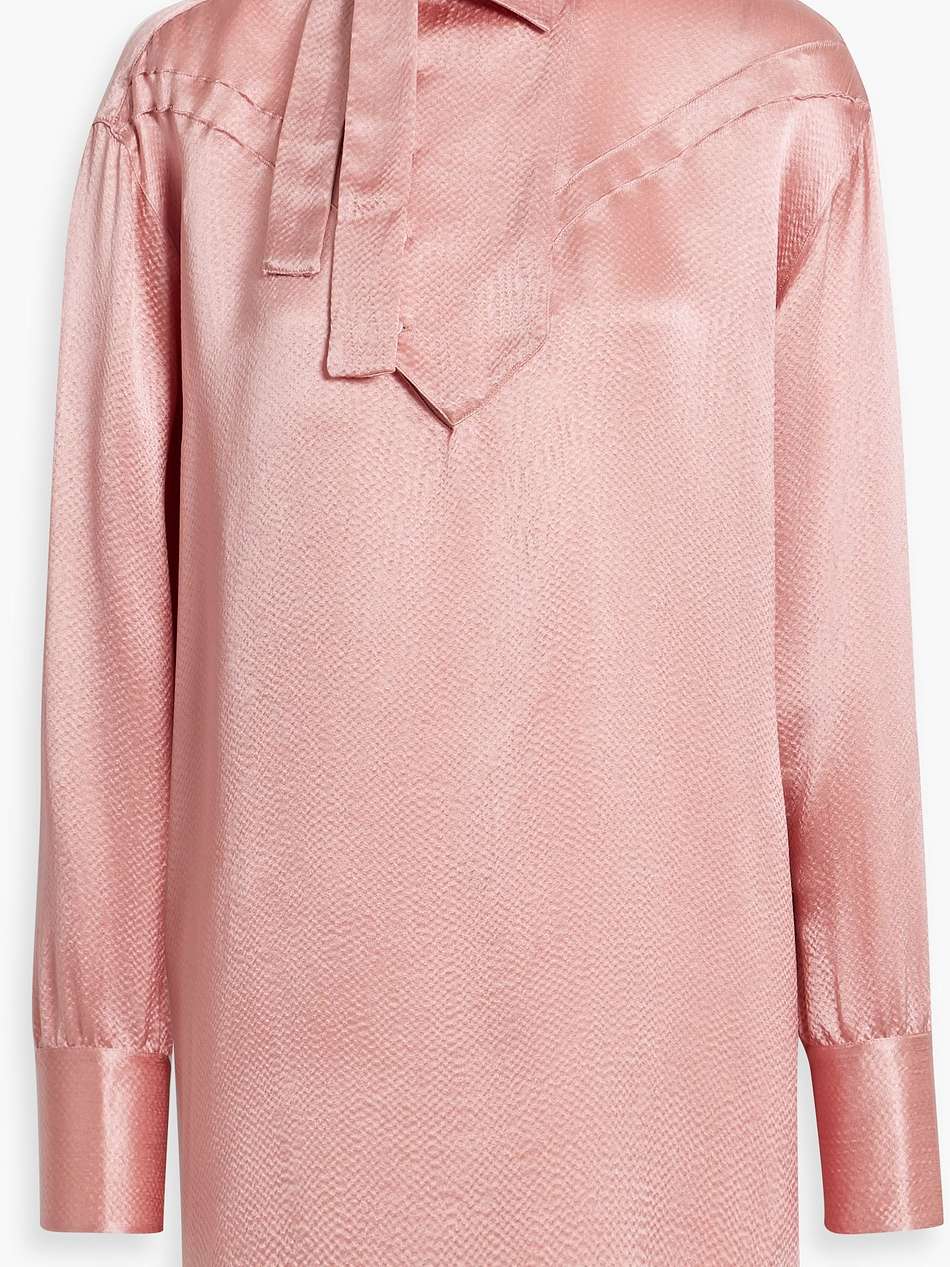 hammered-satin mini dress