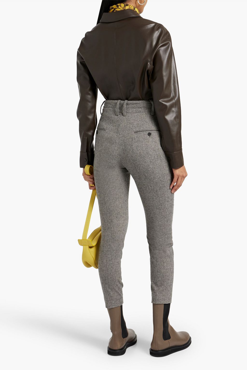 MARANT ÉTOILE Nilohan mélange twill skinny-leg pants