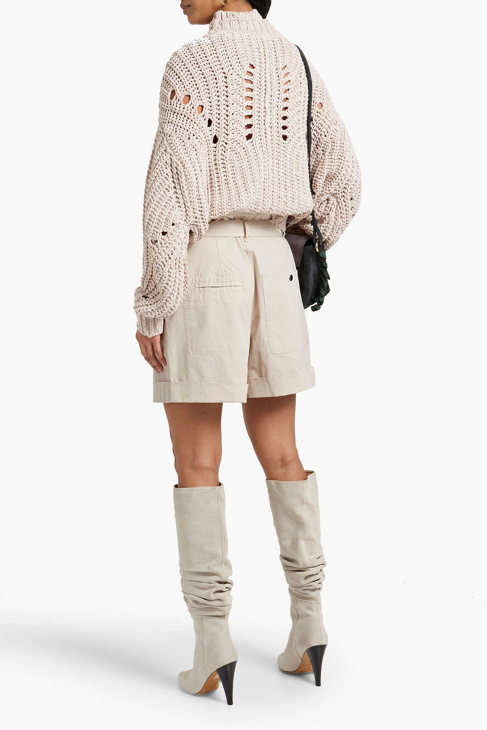 ISABEL MARANT ÉTOILE JARREN OPEN-KNIT TURTLENECK SWEATER