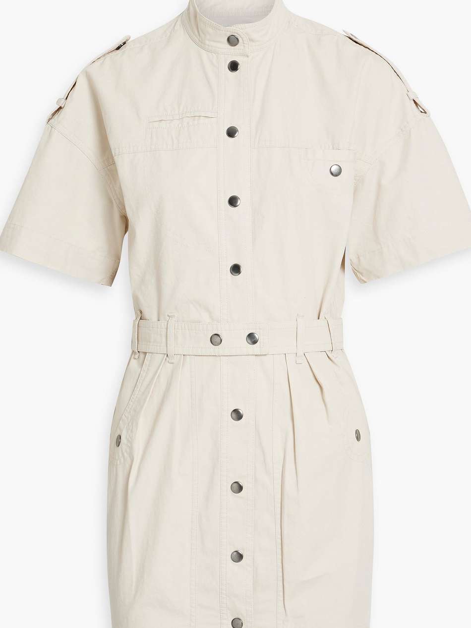 rodwell belted cotton-canvas mini dress