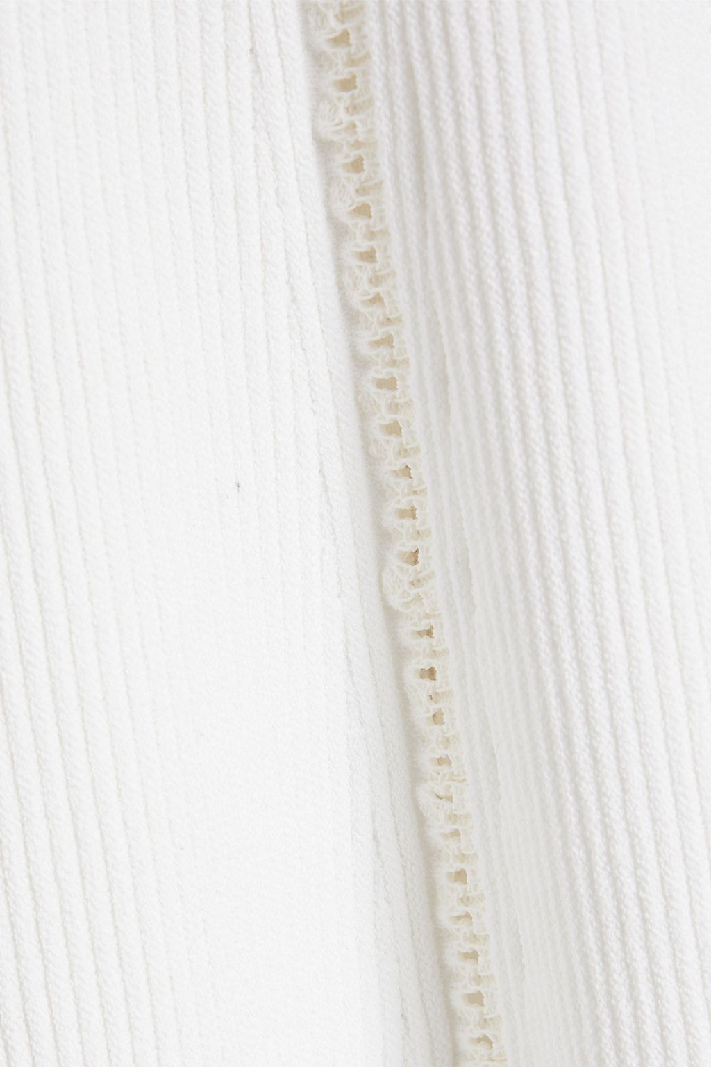 VALENTINO GARAVANI Ribbed pointelle-knit mini dress